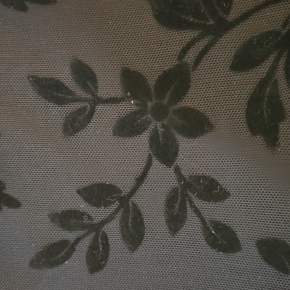 Elegant Black Floral Long Sleeve Dress Fully Lined - Picture 7 of 15